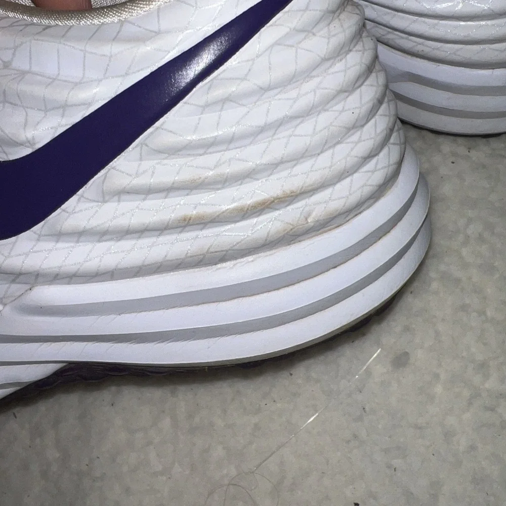 TCU Horned Frogs‎ Nike Trout Turf Cleat Men's 9.5 White/Purple Promo Sample Rare